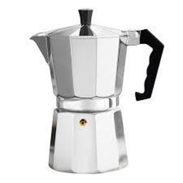 Imagen de CAFETERA ITALIANA ALUMINIO CON LADOS 6 TAZAS 160906
