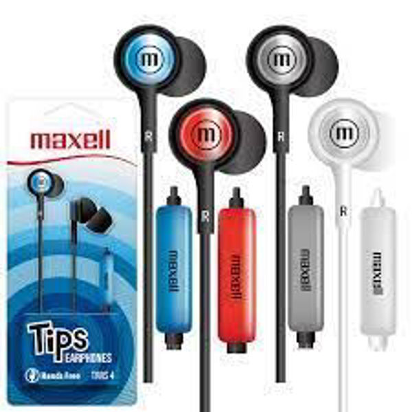Imagen de AURICULAR MAXELL IN-TIPS IN EAR CON MICROFONO-348120