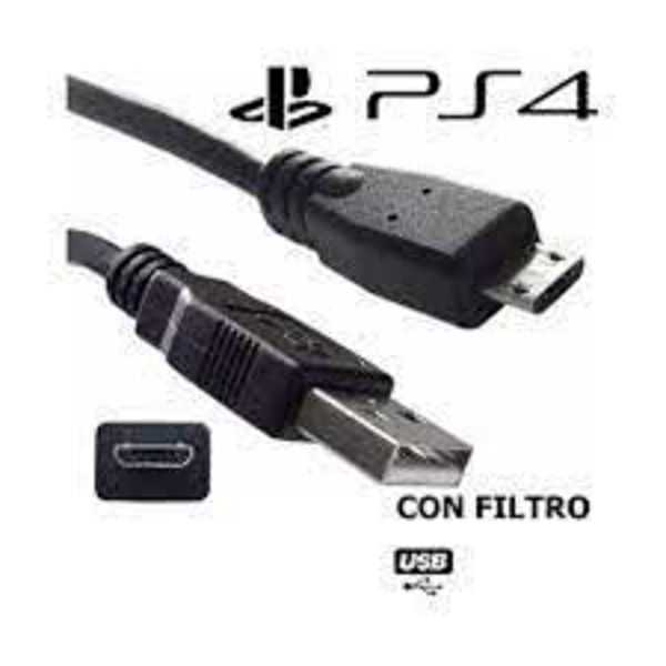 Imagen de CABLE C/FILTRO P/CARGAR JOY PS4 CA-P4