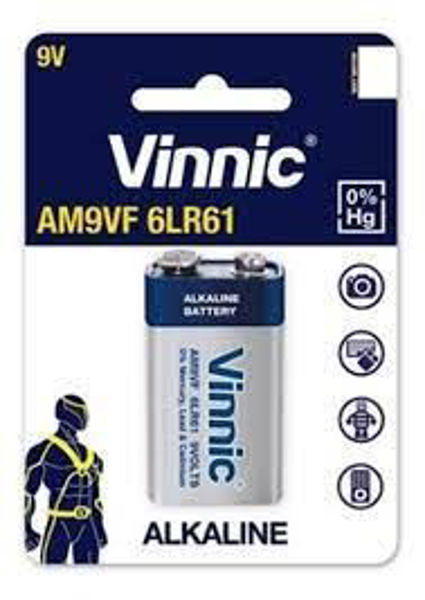 Imagen de PILAS 9V VINNIC 9VF ALKALINA