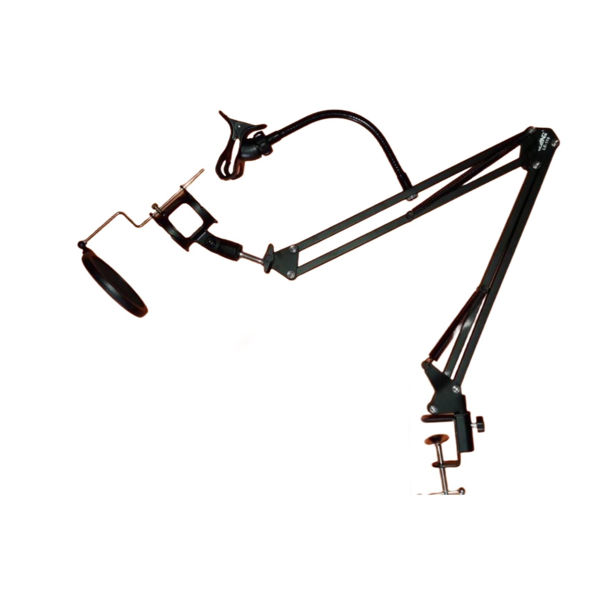 Imagen de SOPORTE DE MICRÓFONO CON PEDESTAL PROFESIONAL LELONG -LE119
