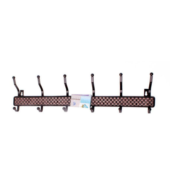 Imagen de PERCHERO S2009-6 X6 GANCHOS MARRON