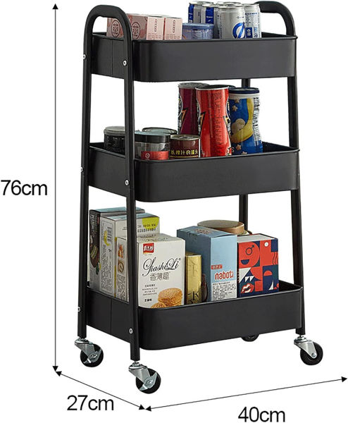 Imagen de CARRITO 3 ESTANTES 78X33X44 STC-001
