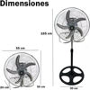 Imagen de VENTILADOR 5 ASPAS METALICO 100 WTS  3EN1 -4521-2