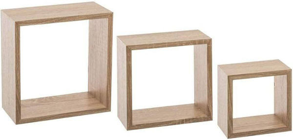 Imagen de ESTANTERIA ESTANTE X3 MADERA CUADRADO ZY-A6320