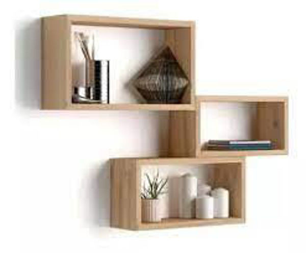 Imagen de ESTANTERIA  X3 RECTANGULARES MADERA-ZYA2140