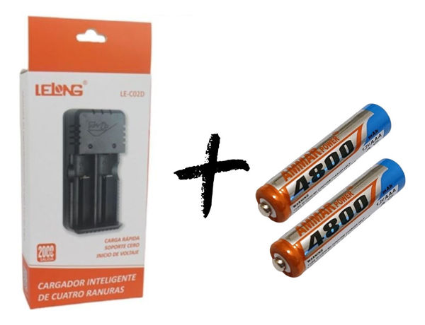 Imagen de Pack Cargador Con 2 Pilas 18650