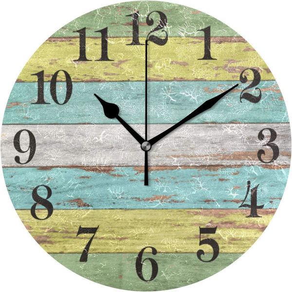 Imagen de RELOJ DE PARED AGUJA MADERA CON DISEÑO 18814