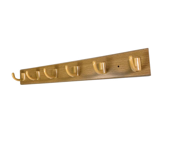 Imagen de COLGADOR 6 GANCHOS MADERA Y PLASTICO F3086