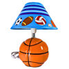 Imagen de LAMPARA CERAMICA 1030/1031 PELOTA NARANJA Y BLANCOYNEGRO