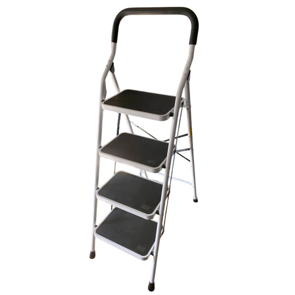 Imagen de ESCALERA HIERRO BLANCO 105-4 4 ESCALONES
