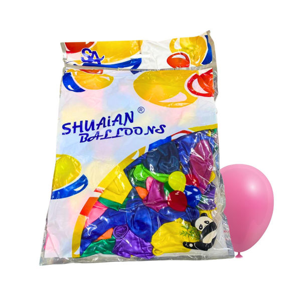 Imagen de BOLSA GLOBOS X100 PARA CUMPLEAÑOS-FIESTAS MULTICOLOR