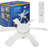 Imagen de VENTILADOR  TECHO CON ROSCA 6 ASPAS LUZ Y CONTROL- L7154