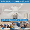Imagen de VENTILADOR  TECHO CON ROSCA 6 ASPAS LUZ Y CONTROL- L7154