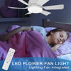 Imagen de VENTILADOR  TECHO CON ROSCA 6 ASPAS LUZ Y CONTROL- L7154