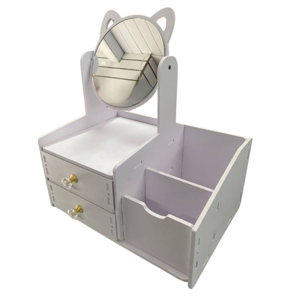 Imagen de ORGANIZADOR TOCADOR MADERA CON ESPEJO-ZY2720