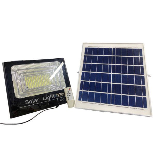 Imagen de FOCO LED CON PANEL SOLAR 120W CON CONTROL REMOTO -GR120