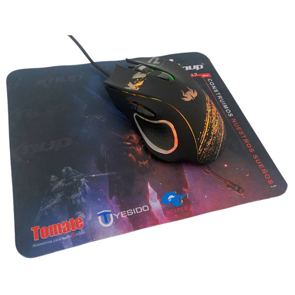 Imagen de MOUSE GAMER + PAD DE REGALO KNUP KPV28