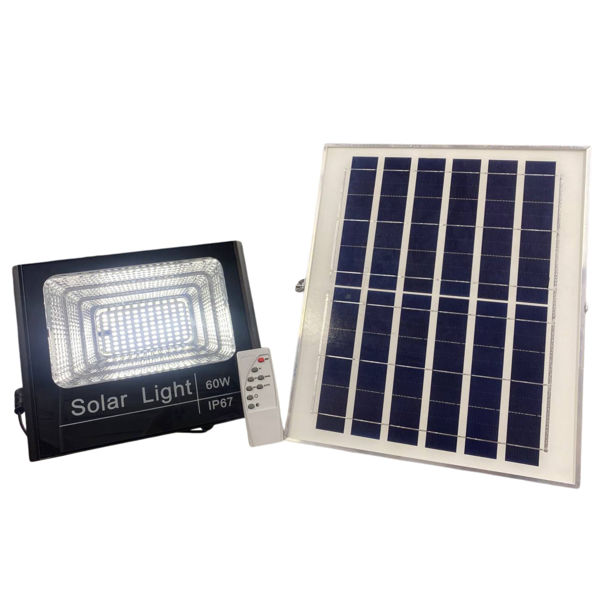 Imagen de FOCO EXTERIOR 60W CON PANEL SOLAR YC-T60C/US60W
