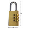 Imagen de CANDADO  COMBINACION COBRE 40MM - H04E