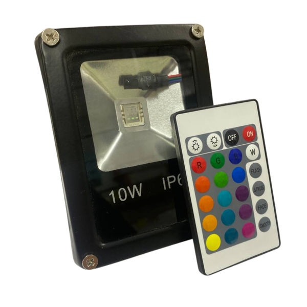 Imagen de LUZ FOCO CUADRADO LED EFECTO -10W RGB -