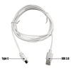 Imagen de CABLE TIPO C PVC BLANCO DZ671