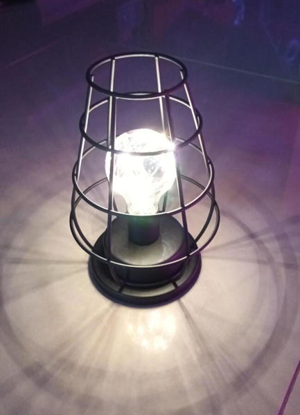 Imagen de LAMPARA VELADORA  DE. ALAMBRE  C/LUCES24X16CM 3AAA-TY2416