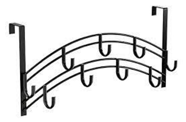 Imagen de COLGADOR METAL 5 PINCHOS COLOR NEGRO-KHJ517