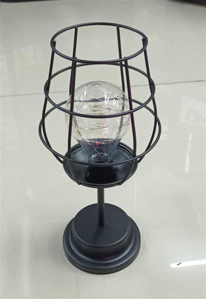 Imagen de LAMPARA DECORATIVAMESA FORMA COPA VINO 27,5X14CM METAL-TY271