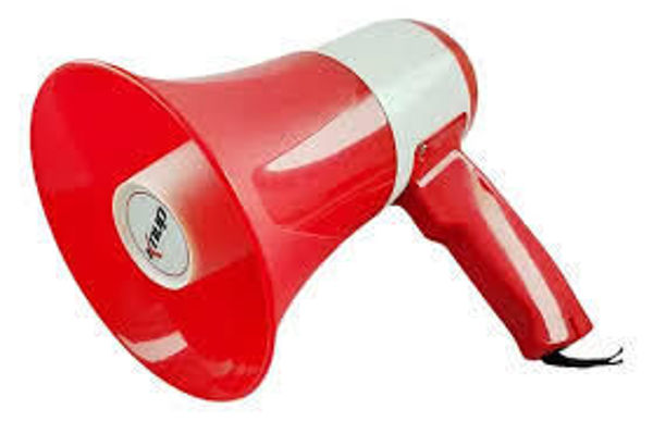 Imagen de MEGAFONO RECARGABLE Y A PILAS .  KNUP KP-MH001