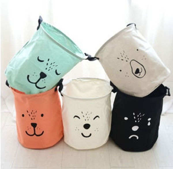 Imagen de CANASTO ORGANIZADOR DE TELA 40X50CM SN4050-BLANCO