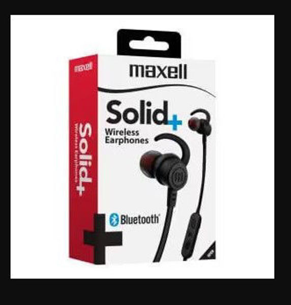 Imagen de AURICULAR BLUETOOTH SOLID EARPHONE MAXELL  EB-BT100 NEGRO