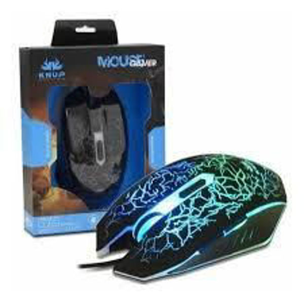 Imagen de MOUSE GAMER USB CABLEADO KNUP - KPV16-NEGRO