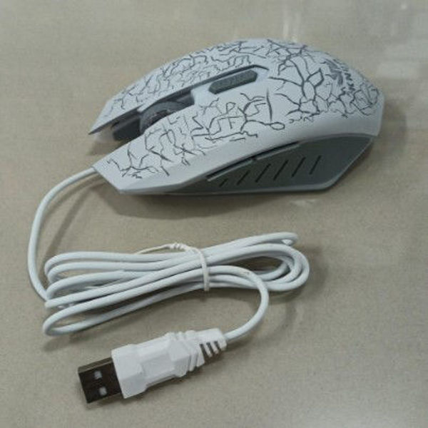 Imagen de MOUSE GAMER USB CABLEADO KNUP - KPV16-BLANCO