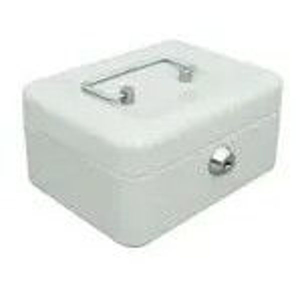 Imagen de CAJA METALICA  SEGURIDAD CON LLAVE-HC-66003  -JT150-BLANCA