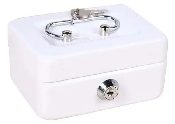 Imagen de CAJA METALICA SEGURIDAD CON LLAVE-HC66002 - JT125-BLANCA