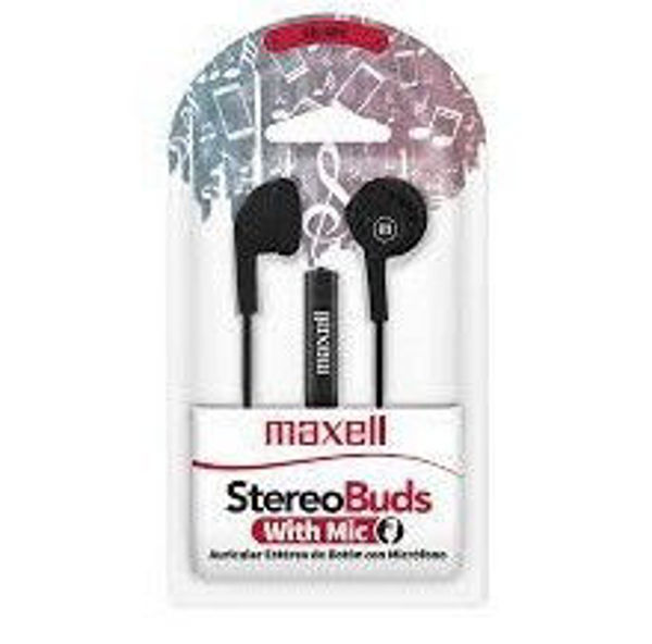 Imagen de AURICULARA MINI CONTROL VOLUMEN  EB-MIC MAXELL EARBUD-NEGRO