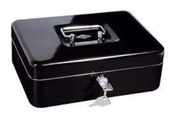 Imagen de CAJA  METALICA SEGURIDAD CON LLAVE-HC-66008  JT300-ROJA