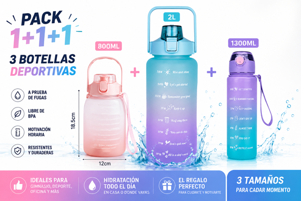 Imagen de PACK BOTELLAS DEPORTIVAS 1+1