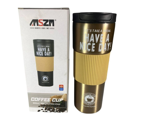 Imagen de VASO TERMICO 600ML -1727-DORADO