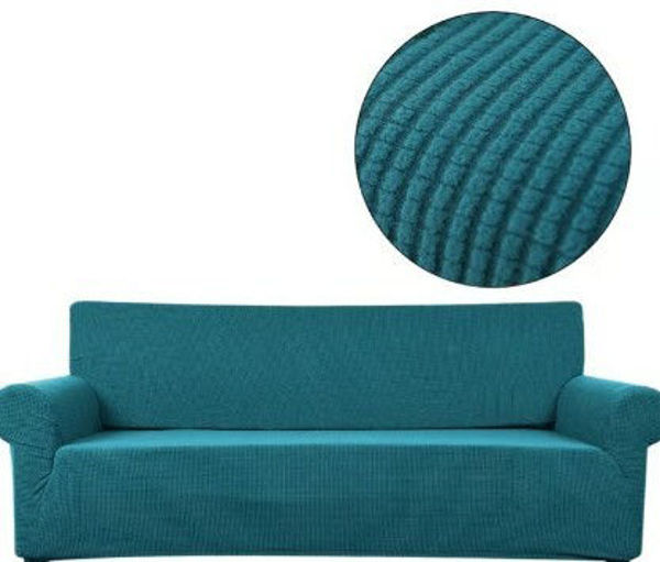 Imagen de FUNDA TELA ELASTIZADA PARA SILLÓN 3 PLAZAS-FS003-TURQUESA
