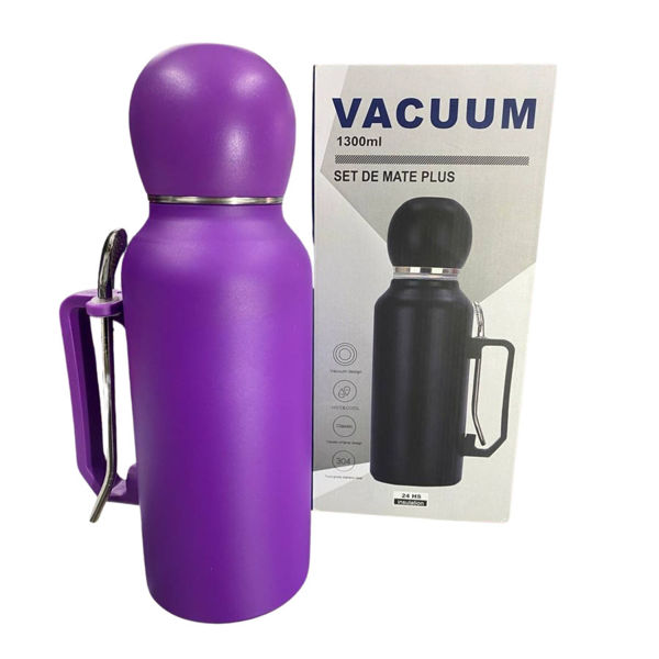 Imagen de TERMO 1300ML + 1 MATE -WST15-NEGRO