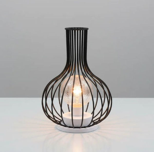 Imagen de LAMPARA VELADORA  DE. ALAMBRE  C/LUCES24X16CM 3AAA-TY2416