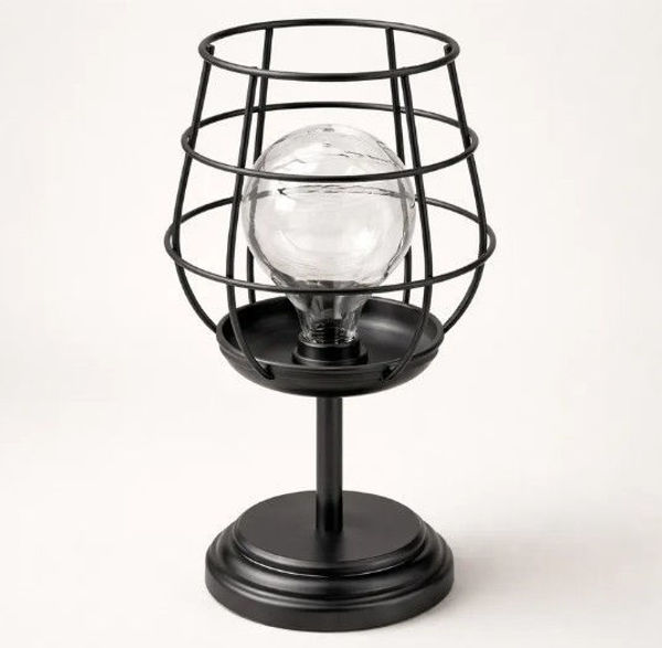 Imagen de LAMPARA DECORATIVA MESA FORMA COPA VINO 27,5X14CM METAL-TY271