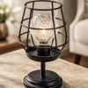 Imagen de LAMPARA DECORATIVA MESA FORMA COPA VINO 27,5X14CM METAL-TY271