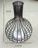 Imagen de LAMPARA VELADORA  DE. ALAMBRE  C/LUCES24X16CM 3AAA-TY2416