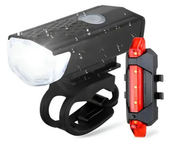 Imagen de KIT DE LUCES DELANTERA Y TRASERA BICI RECARGABLE USB -  7188
