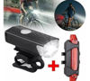 Imagen de KIT DE LUCES DELANTERA Y TRASERA BICI RECARGABLE USB -  7188