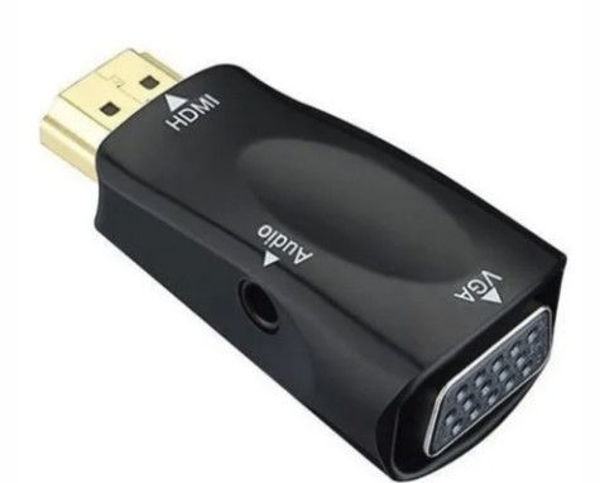 Imagen de FICHA ADAPTADORA VGA A HDMI  CON AUDIO EM1121