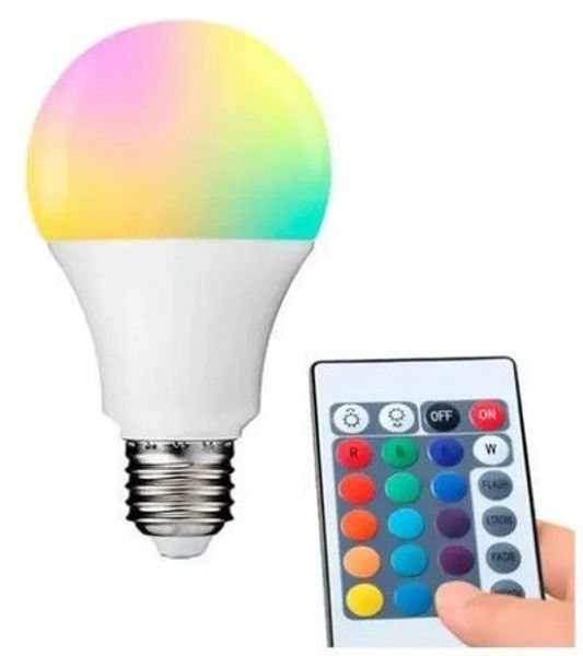 Imagen de BOMBITA EFECTO LUCES RGB CON CONTROL REMOTO  7W